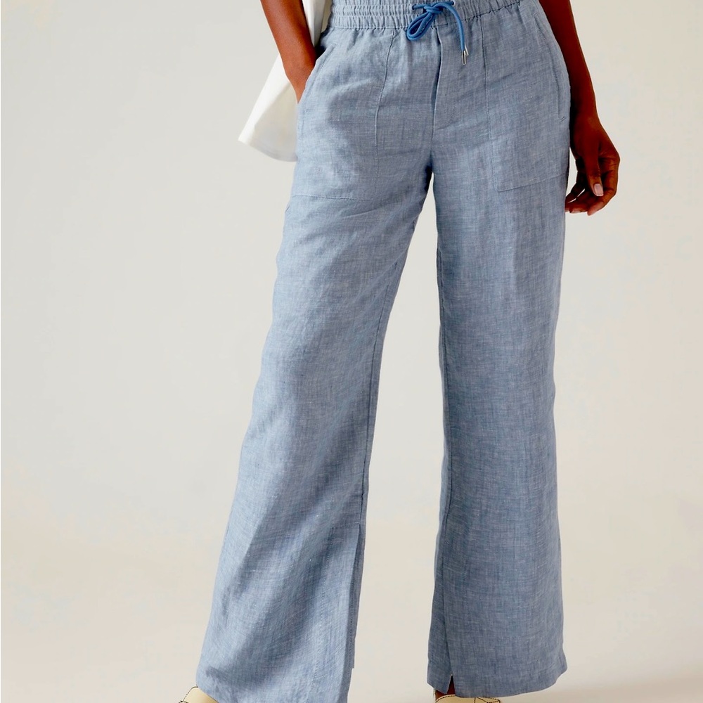 Athleta Retreat Linen Wide Leg Pant